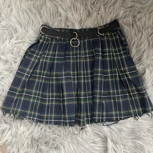 Current Mood Dress Code Plaid Skirt